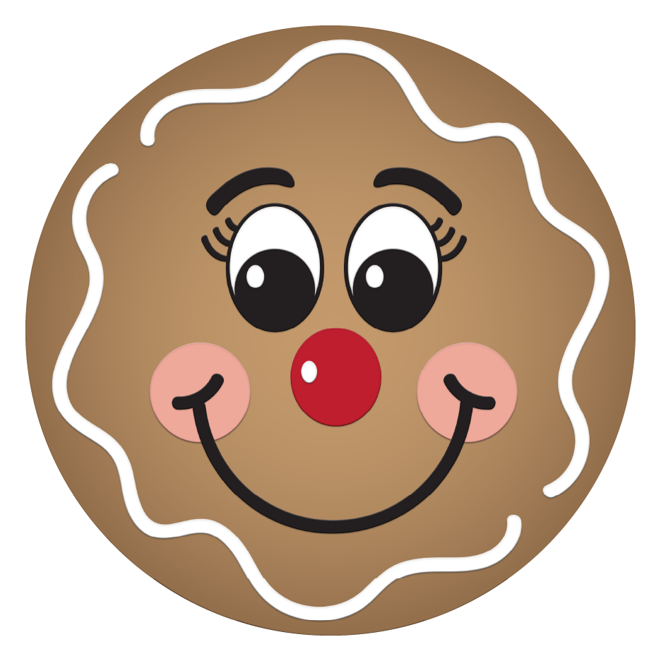 Diva Watt Designs: GINGERBREAD FACE WITH FULL SMILE