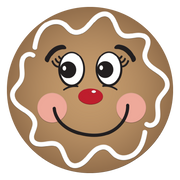 Diva Watt Designs: GINGERBREAD FACE LOOKING TO THE SIDE