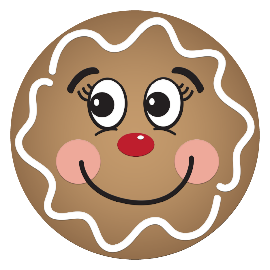Diva Watt Designs: GINGERBREAD FACE LOOKING TO THE SIDE