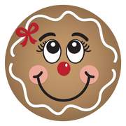 Diva Watt Designs: GINGERBREAD FACE WITH RED BOW