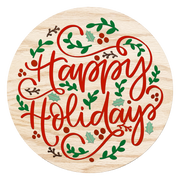 Diva Watt Designs: HAPPY HOLIDAYS WOOD GRAIN