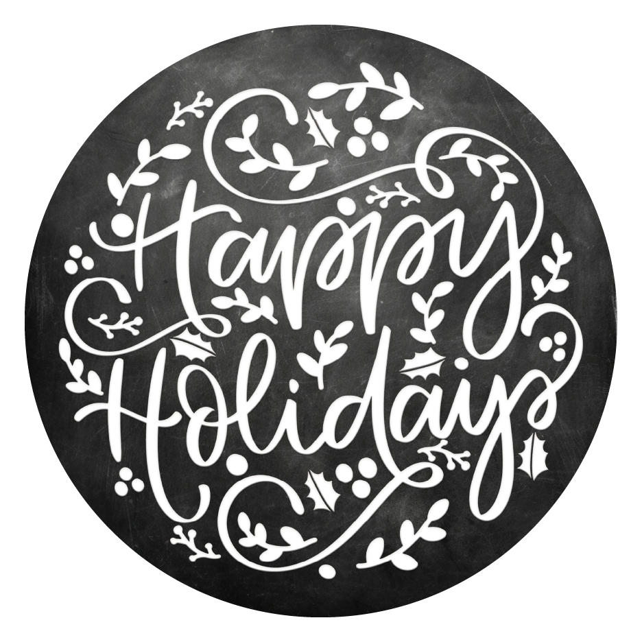 Diva Watt Designs: HAPPY HOLIDAYS BLACK AND WHITE