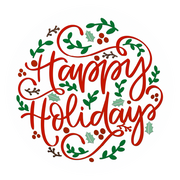 Diva Watt Designs: HAPPY HOLIDAYS WHITE AND RED