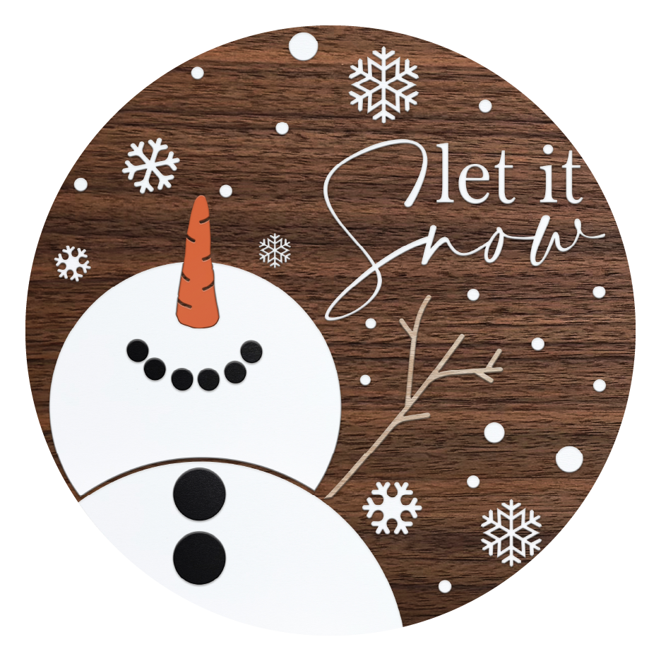 Diva Watt Designs: WOODGRAIN LET IT SNOW
