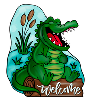 Diva Watt Designs: WELCOME GATOR