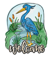 Diva Watt Designs: WELCOME BLUE HERON
