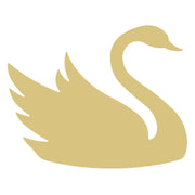 Basic Shape Swan MDF Cutout Silhouette Style 2 - Unfinished For DIY