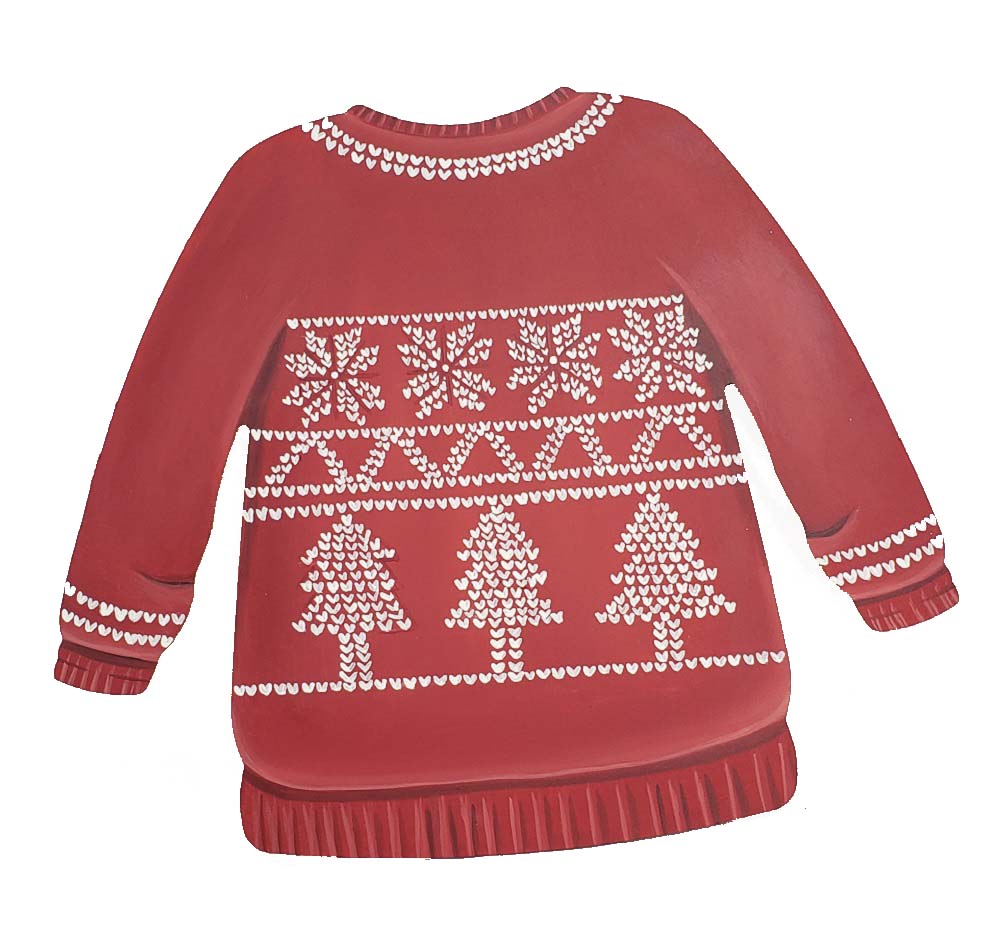 Basic Shape Sweater MDF Cutout Cozy Silhouette - Unfinished For DIY