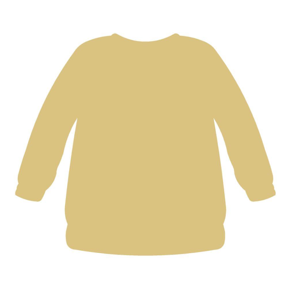 Basic Shape Sweater MDF Cutout Cozy Silhouette - Unfinished For DIY