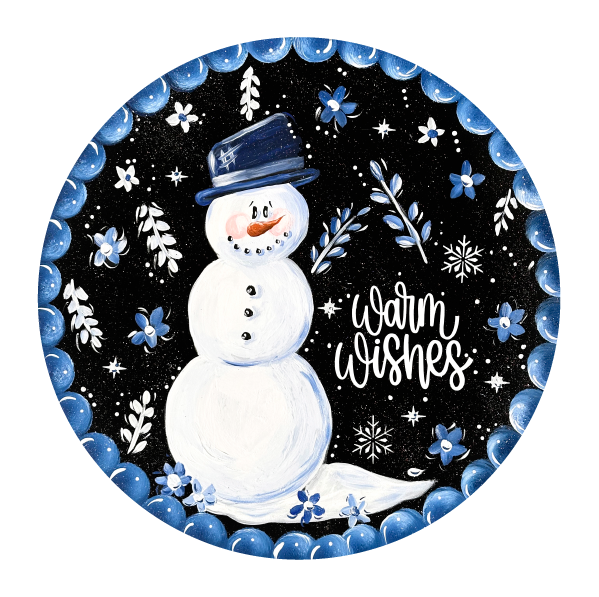 SPRINKLED WITH HEARTS WARM WISHES SNOWMAN
