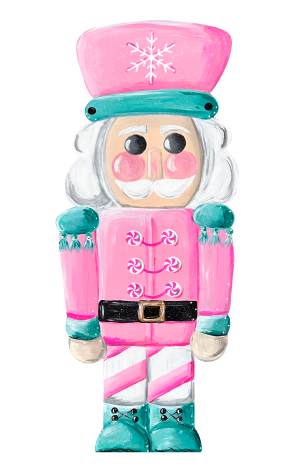 SPRINKLED WITH HEARTS PINK NUTCRACKER