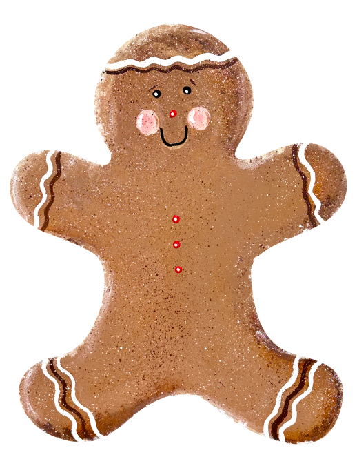 SPRINKLED WITH HEARTS GINGERBREAD MAN