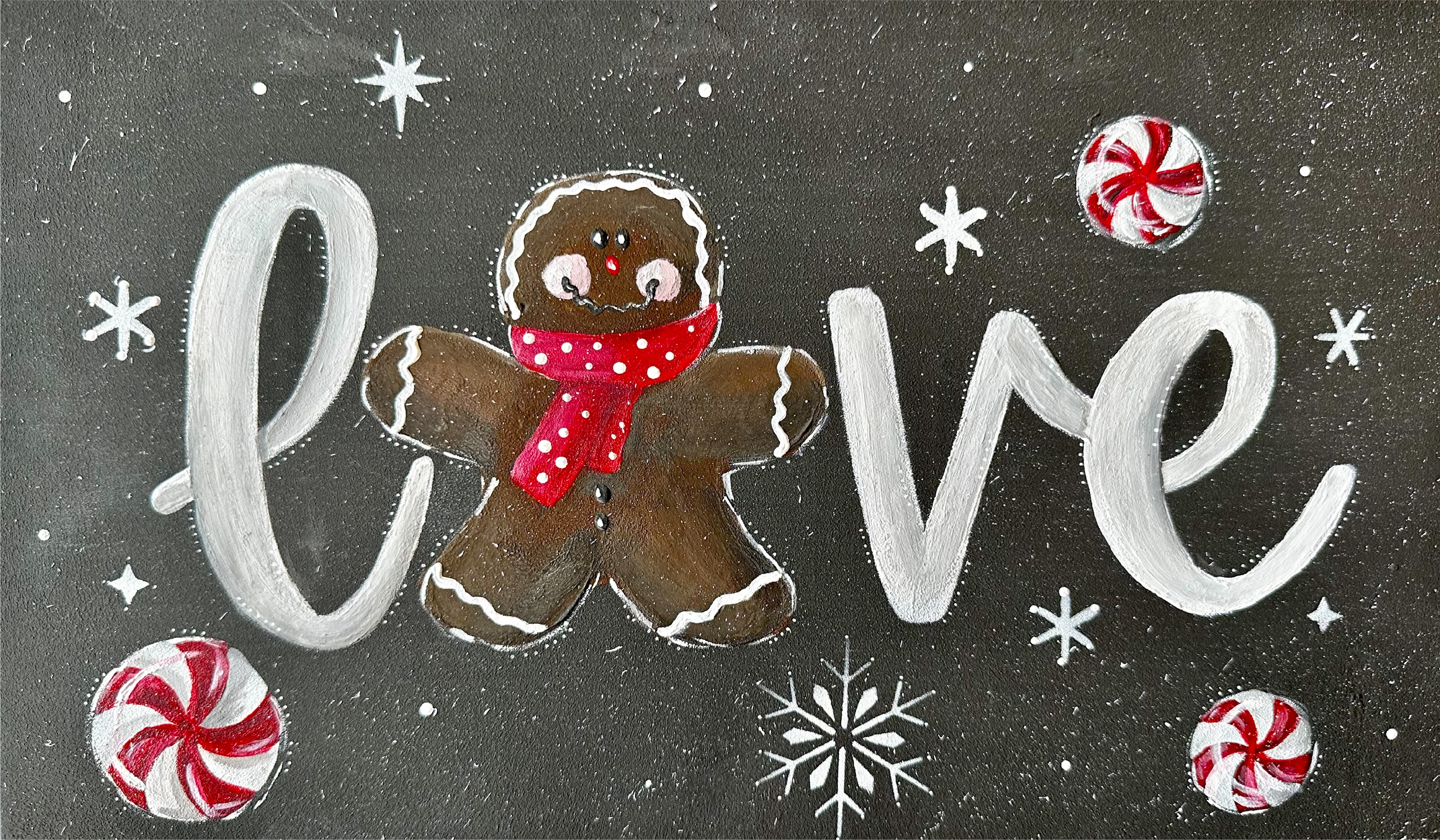 SPRINKLED WITH HEARTS LOVE WITH GINGERBREAD MAN
