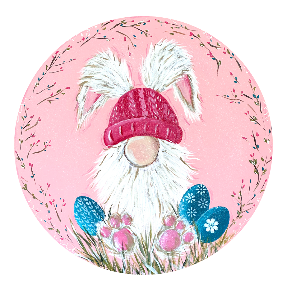 SPRINKLED WITH HEARTS GNOME WITH RABBIT EARS