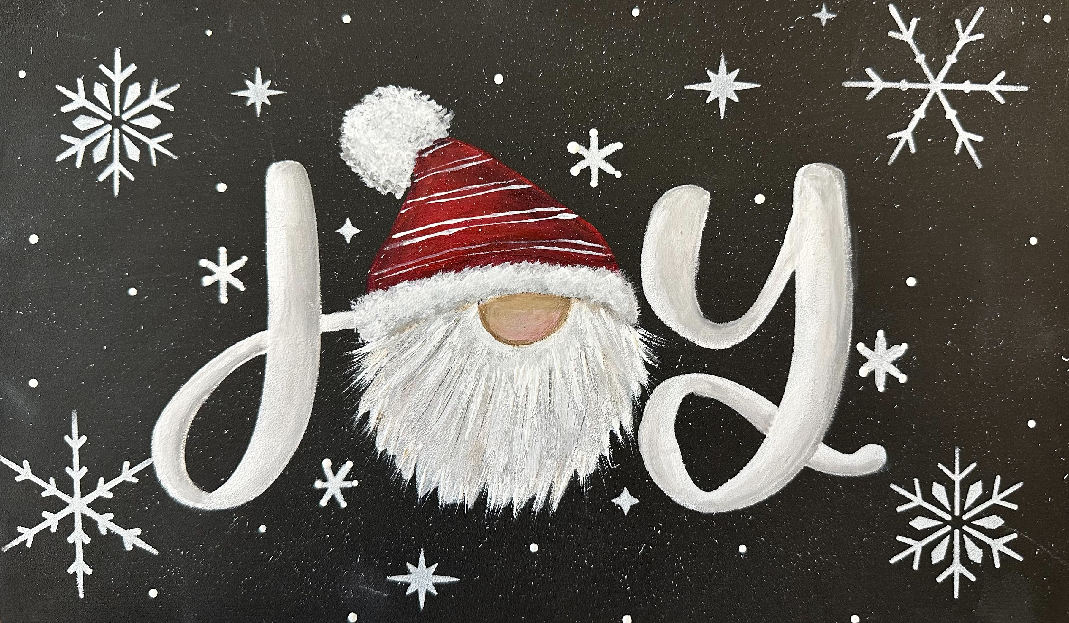 SPRINKLED WITH HEARTS JOY WITH SANTA HEAD