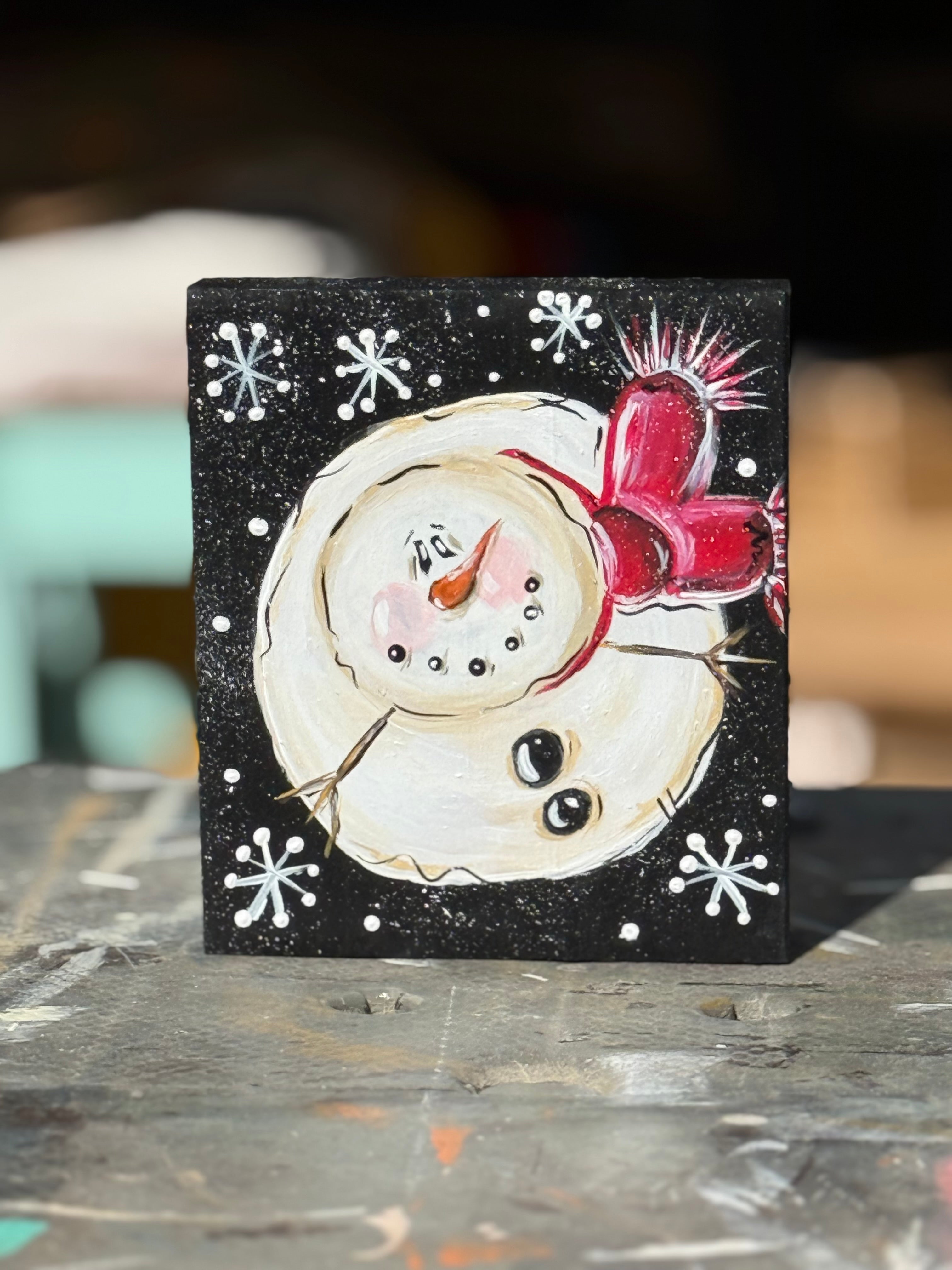 SPRINKLED WITH HEARTS MELTED SNOWMAN