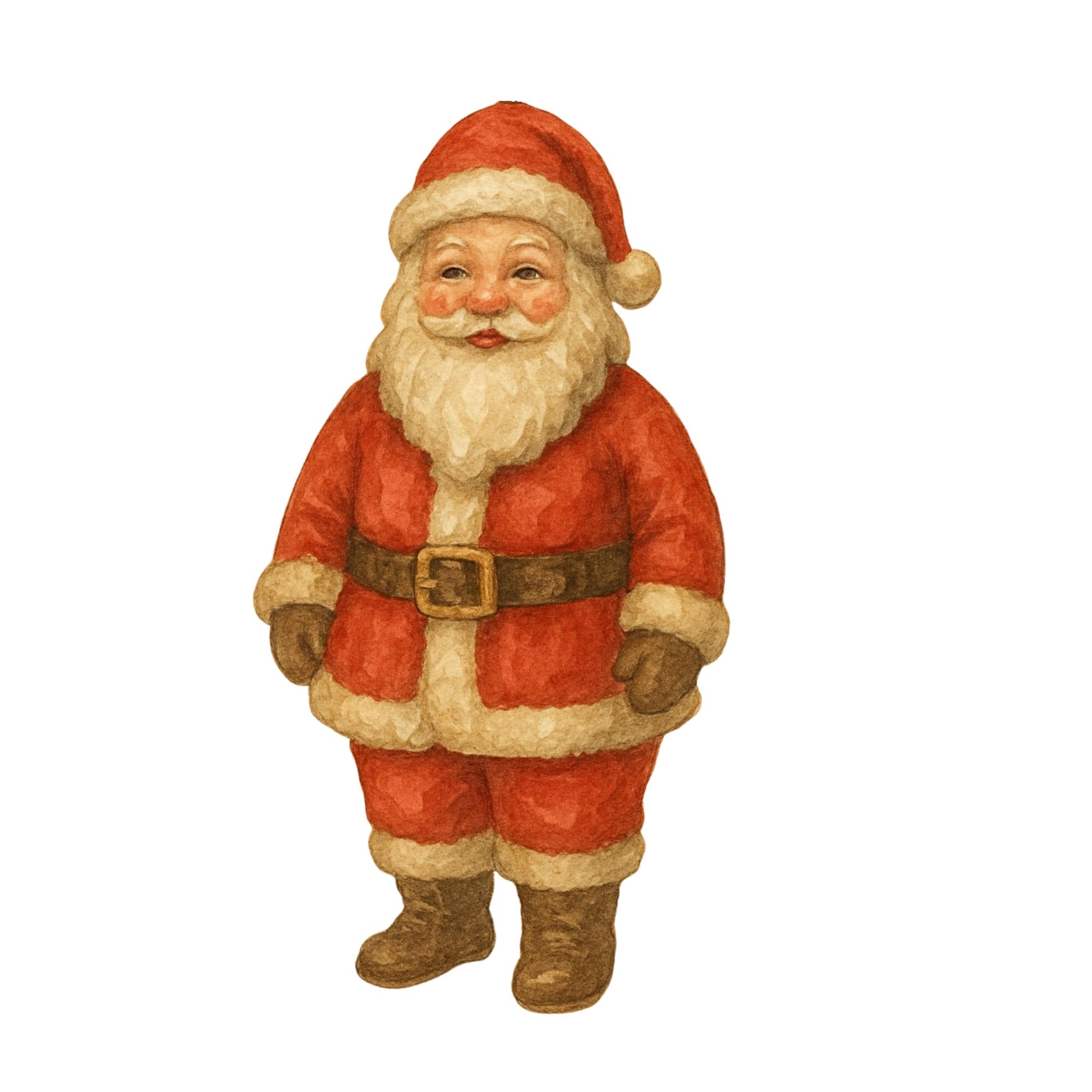 SPRINKLED WITH HEARTS ACRYLIC SANTA CLAUSE