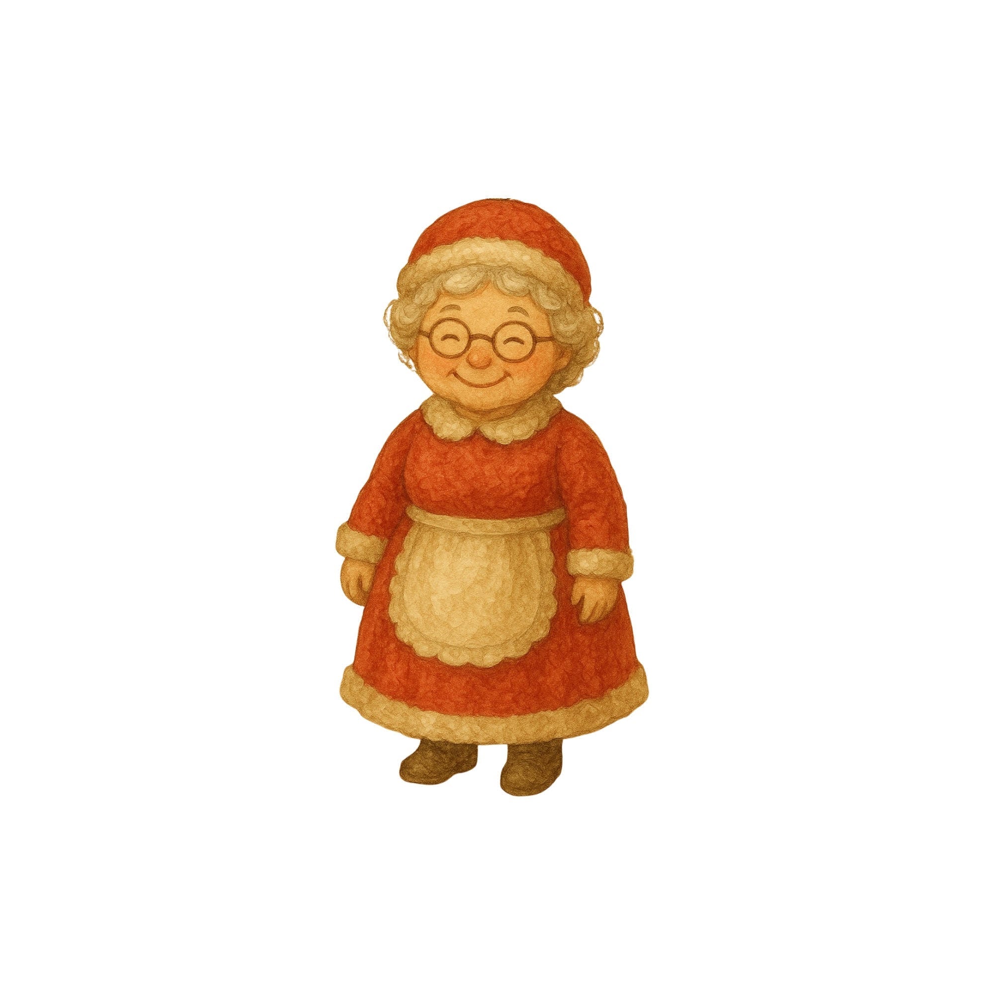 SPRINKLED WITH HEARTS ACRYLIC MRS CLAUSE