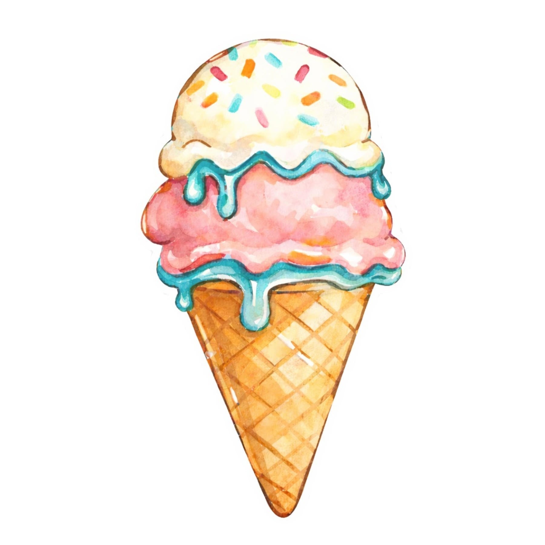 SPRINKLED WITH HEARTS ACRYLIC ICE CREAM CONE WITH SPRINKLES