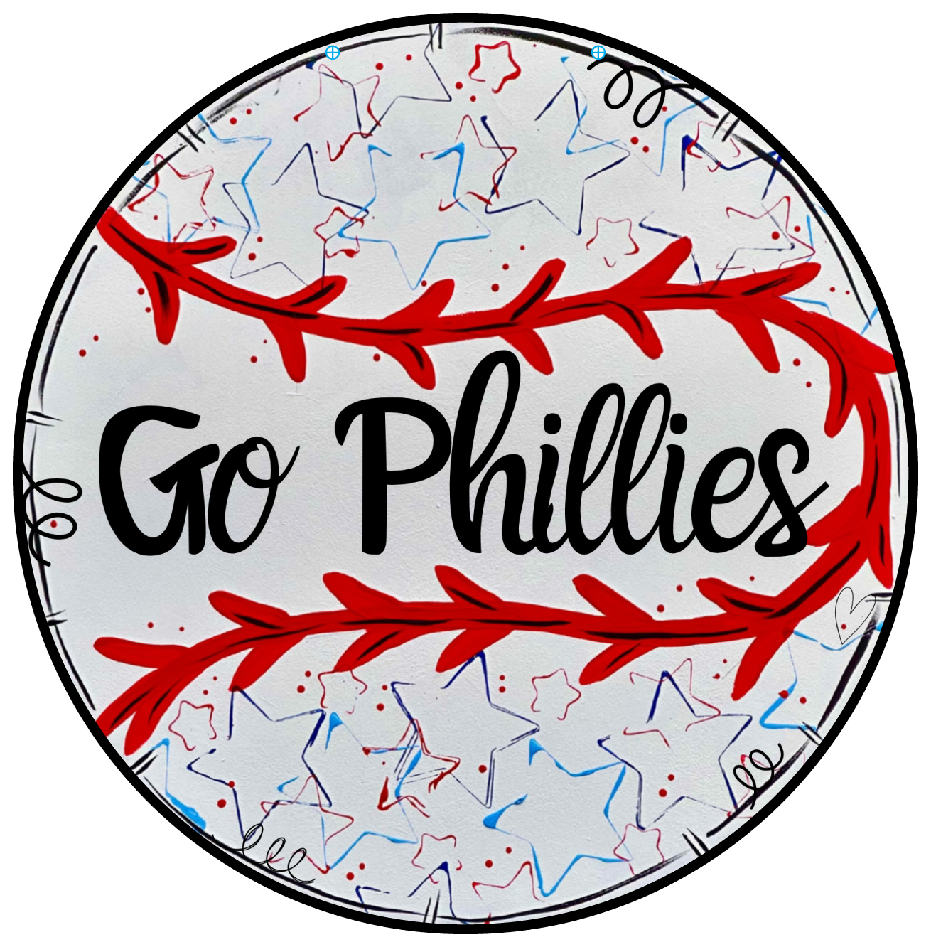 SPRINKLED WITH HEARTS GO PHILLIES
