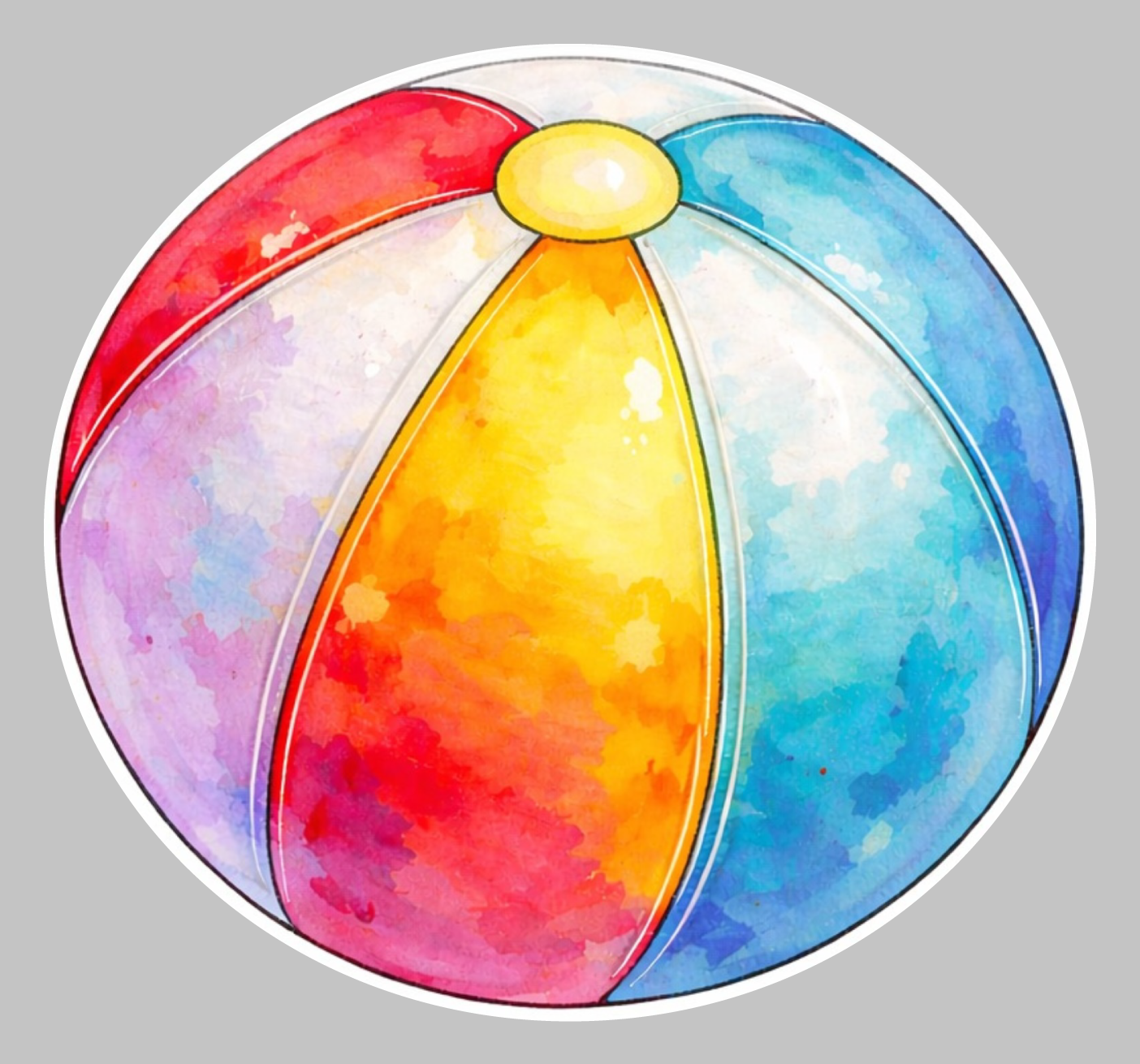SPRINKLED WITH HEARTS BEACH BALL