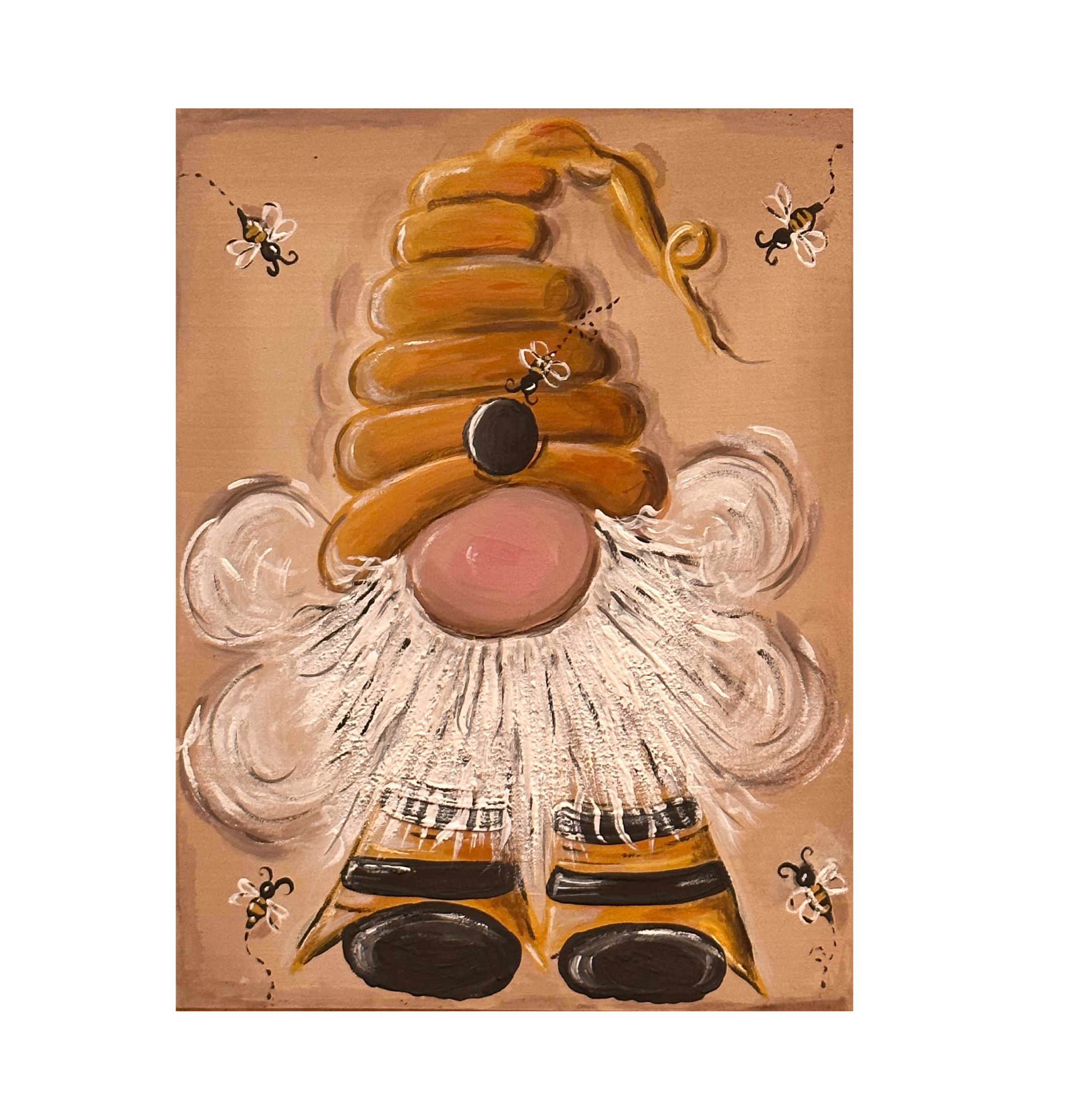 SPRINKLED WITH HEARTS BEEHIVE GNOME