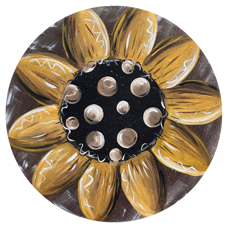 SPRINKLED WITH HEARTS CIRCLE WITH SUNFLOWER