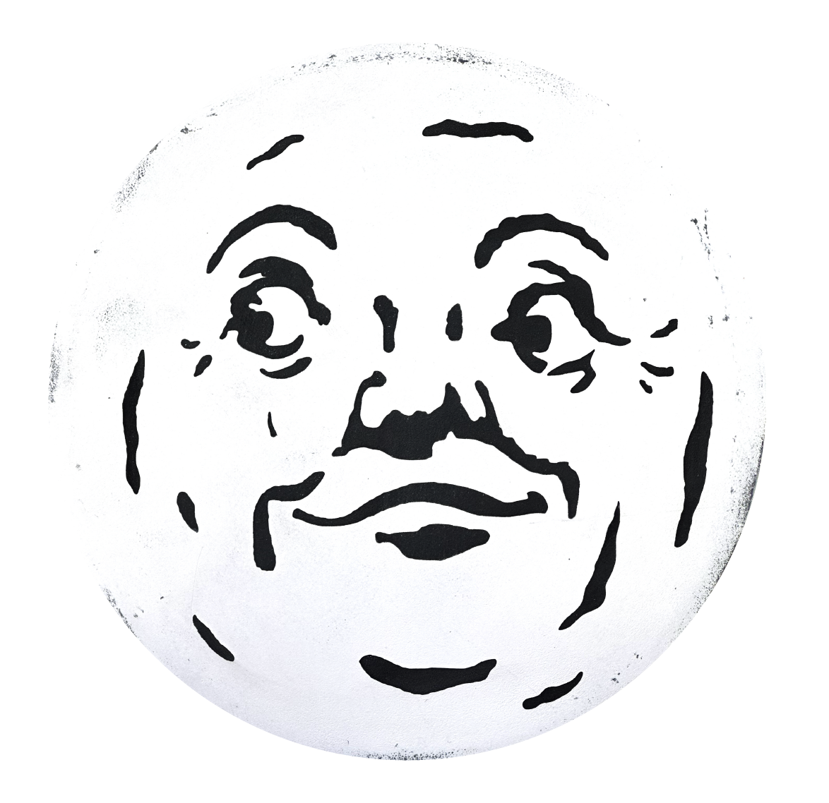 SPRINKLED WITH HEARTS FACE ON CIRCLE