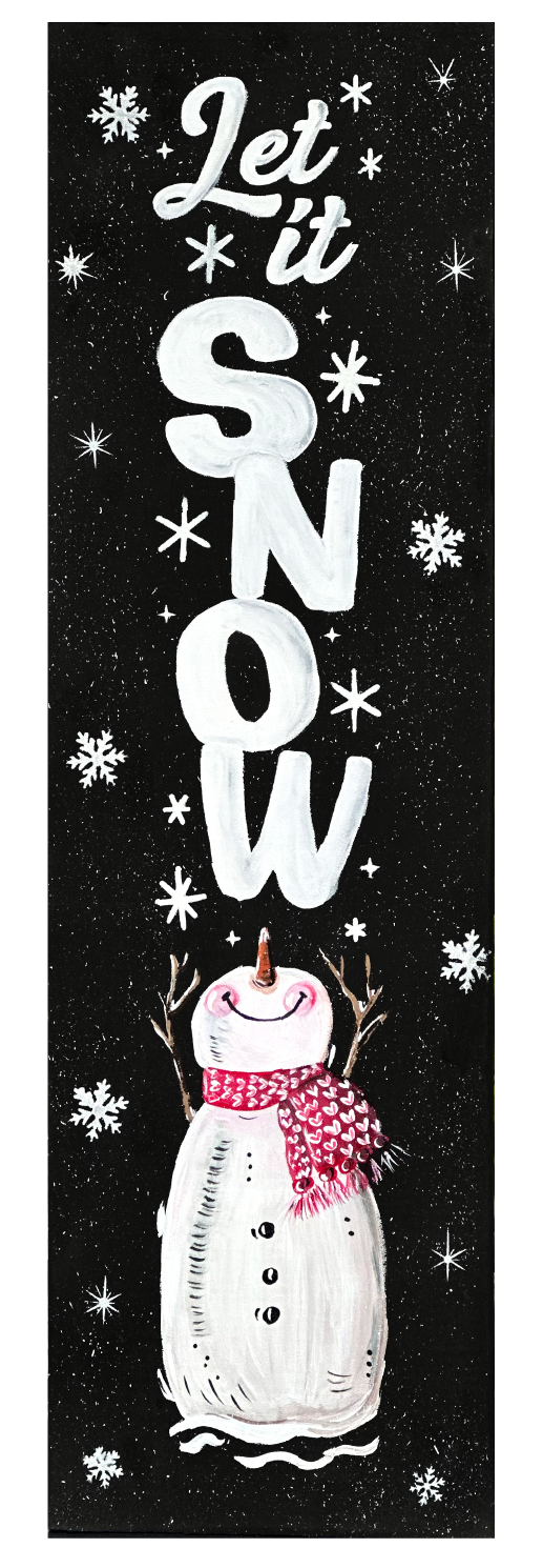 SPRINKLED WITH HEARTS RECTANGLE LET IT SNOW