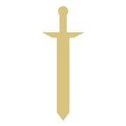 Basic Shape Sword MDF Cutout Medieval Silhouette - Unfinished For DIY
