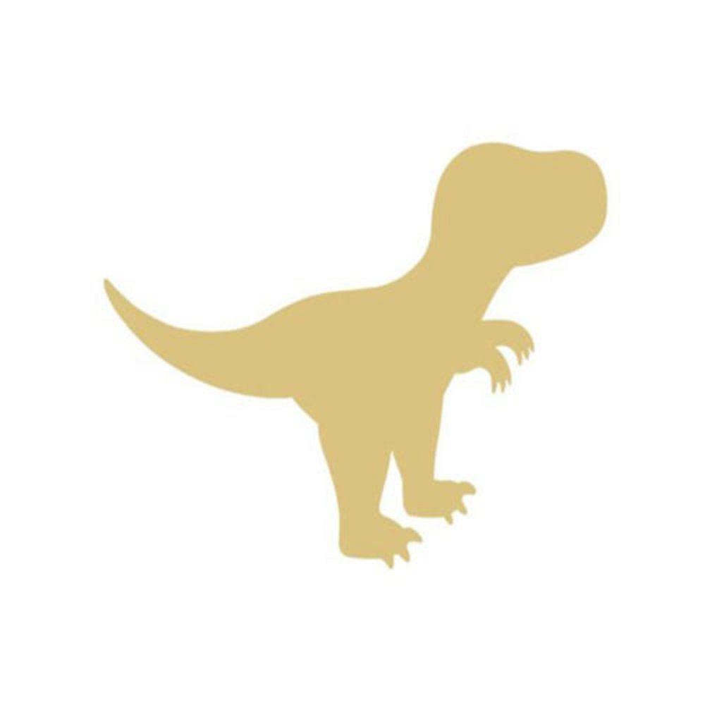 Basic Shape T-Rex MDF Cutout Dinosaur Silhouette Style 1 - Unfinished For DIY