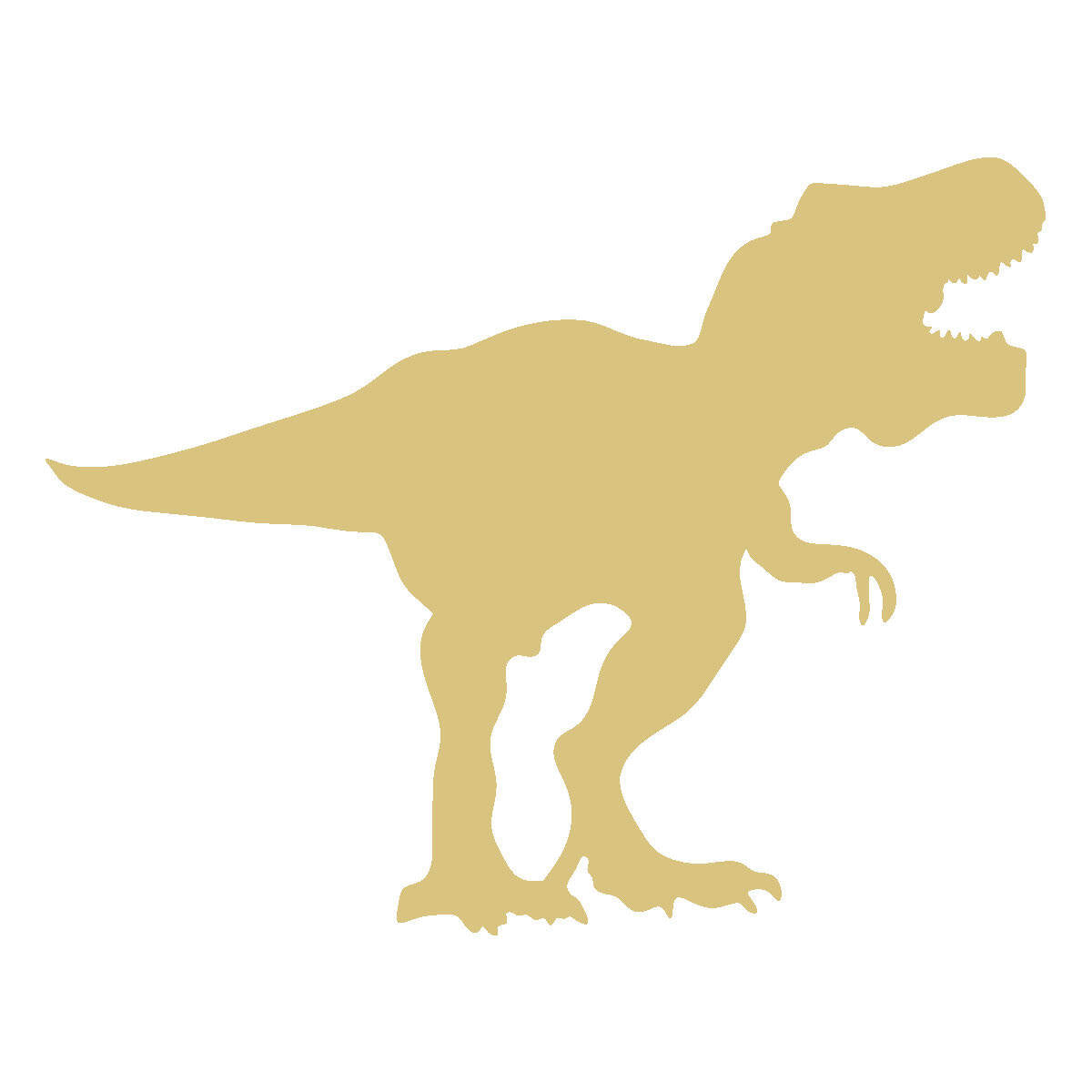 Basic Shape T-Rex MDF Cutout Dinosaur Silhouette Style 2 - Unfinished For DIY