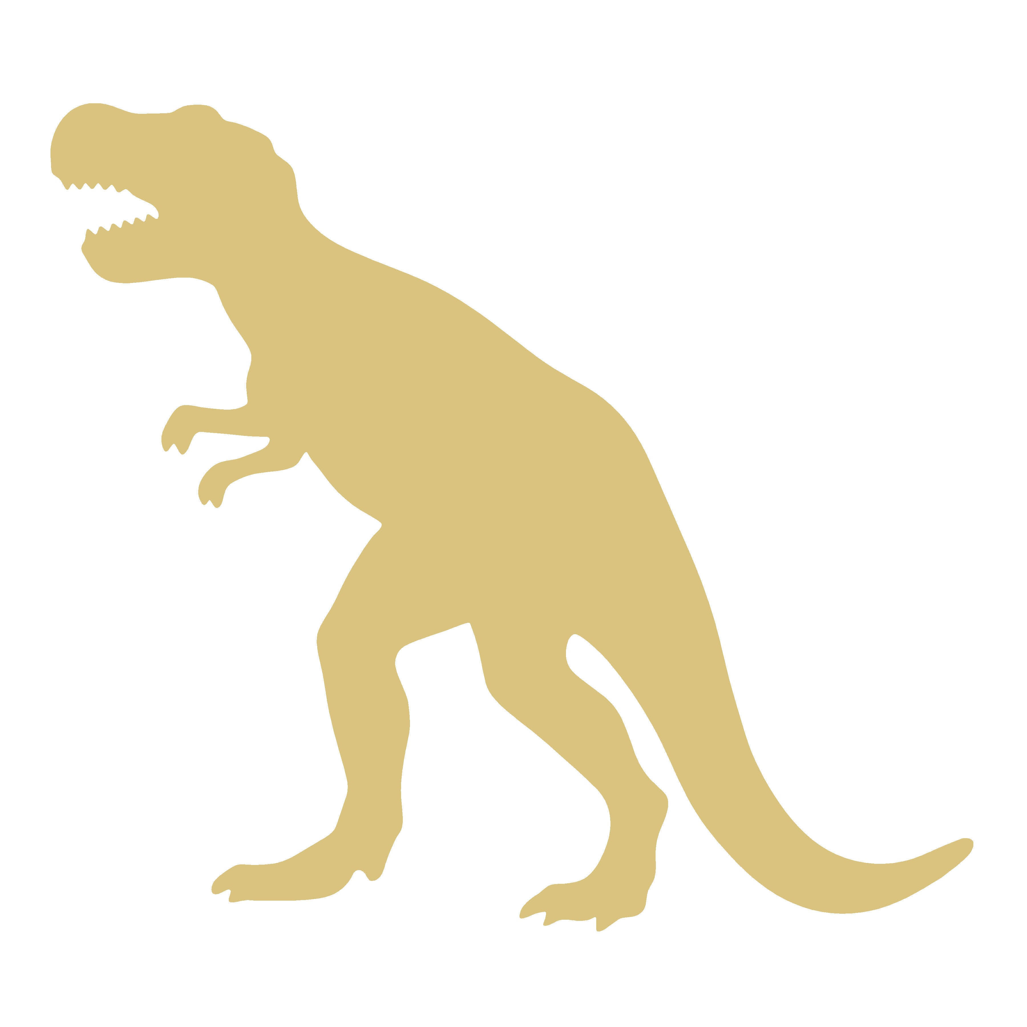 Basic Shape T-Rex MDF Cutout Dinosaur Silhouette Style 3 - Unfinished For DIY