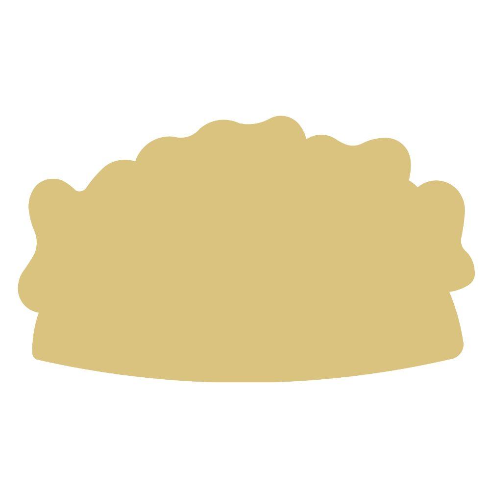 Basic Shape Taco MDF Cutout Silhouette - Unfinished For DIY