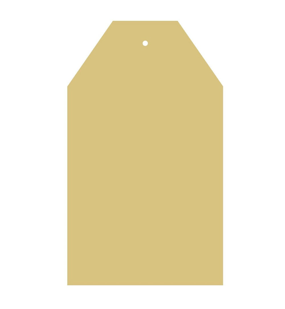 Basic Shape Tag MDF Cutout Plain Tag - Unfinished For DIY