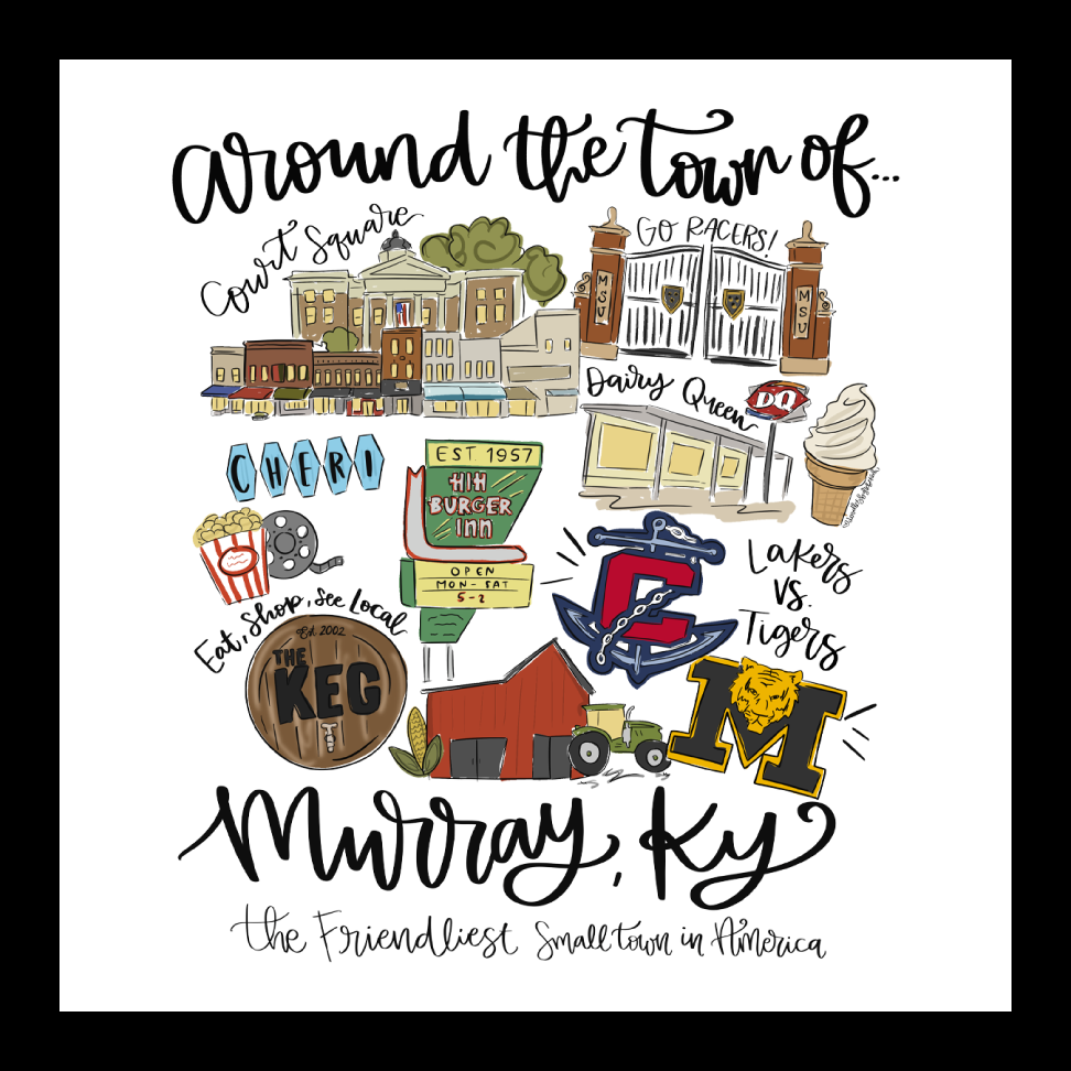 DOODLES BY REBEKAH AROUND THE TOUWN OF MURRAY KY