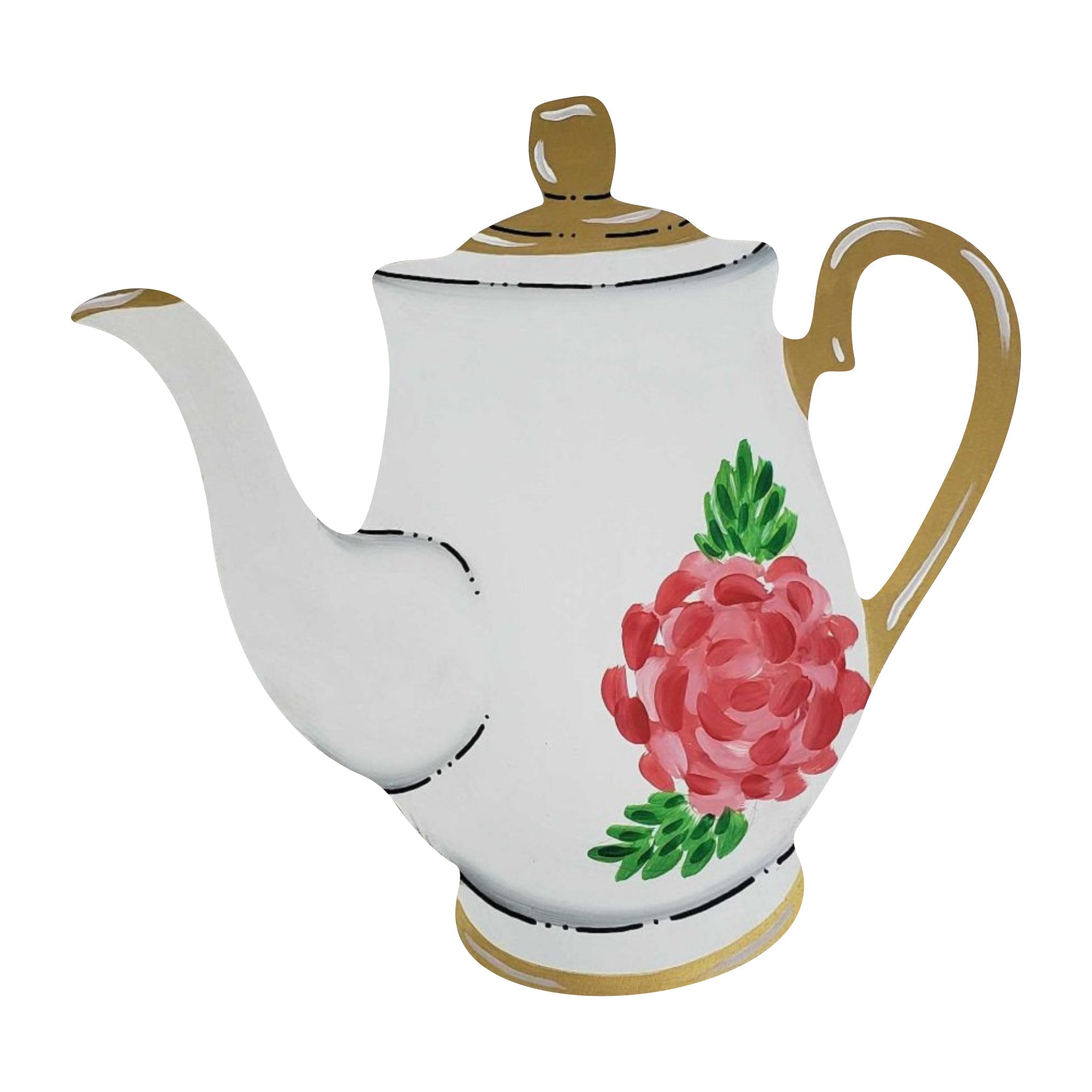 Basic Shape Teapot MDF Cutout Silhouette Style 1 - Unfinished For DIY