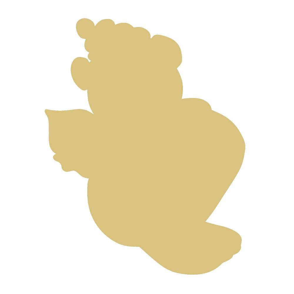 Basic Shape Teddy Bear MDF Cutout Silhouette - Unfinished For DIY