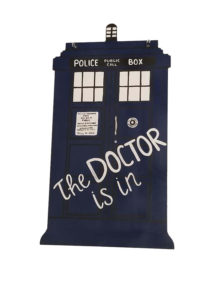Basic Shape Telephone Booth MDF Cutout Silhouette - Unfinished For DIY