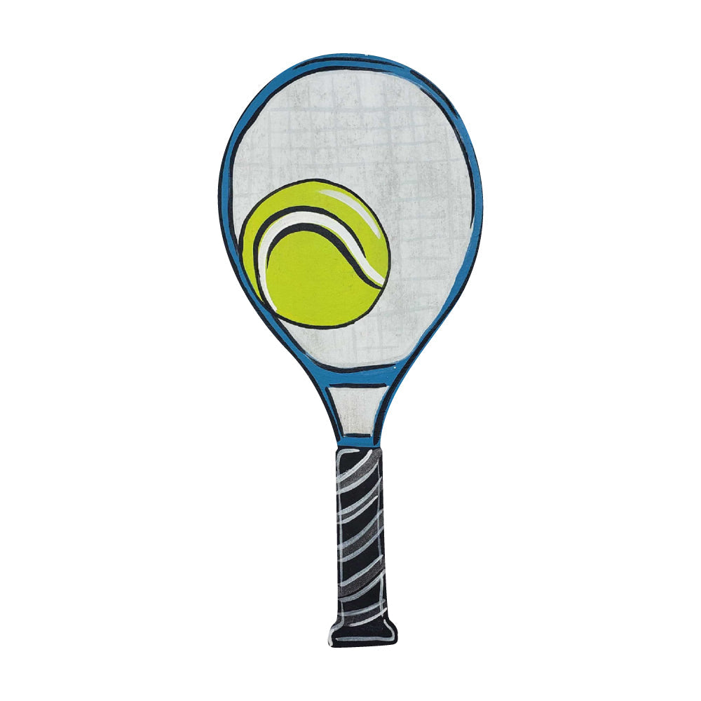Basic Shape Tennis Racket MDF Cutout Silhouette - Unfinished For DIY