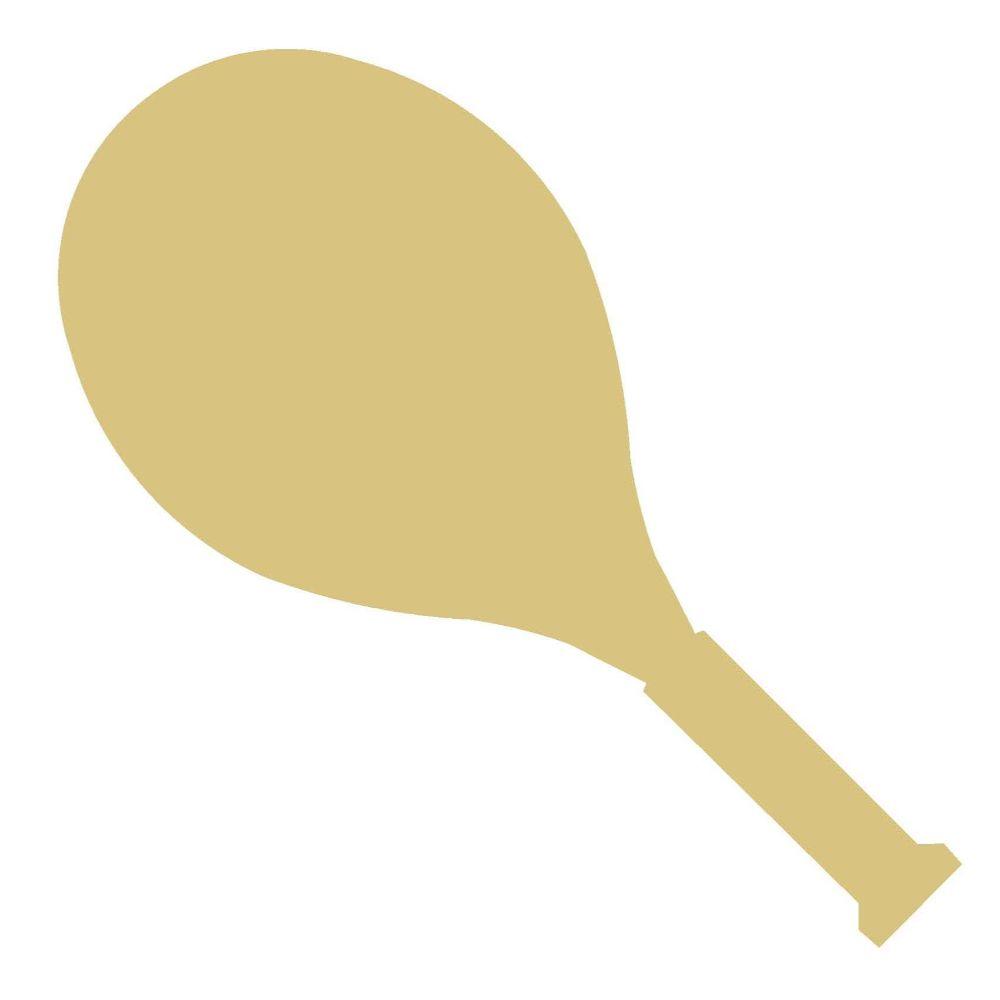 Basic Shape Tennis Racket MDF Cutout Silhouette - Unfinished For DIY
