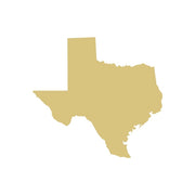 Basic Shape Texas MDF Cutout State Silhouette - Unfinished For DIY