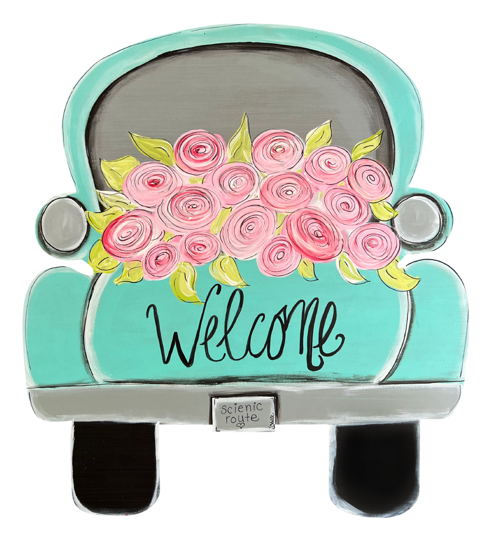 THE HAPPY BUTTERFLY TEAL WELCOME TRUCK