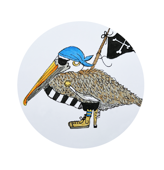 THE HAPPY BUTTERFLY PIRATE PELICAN