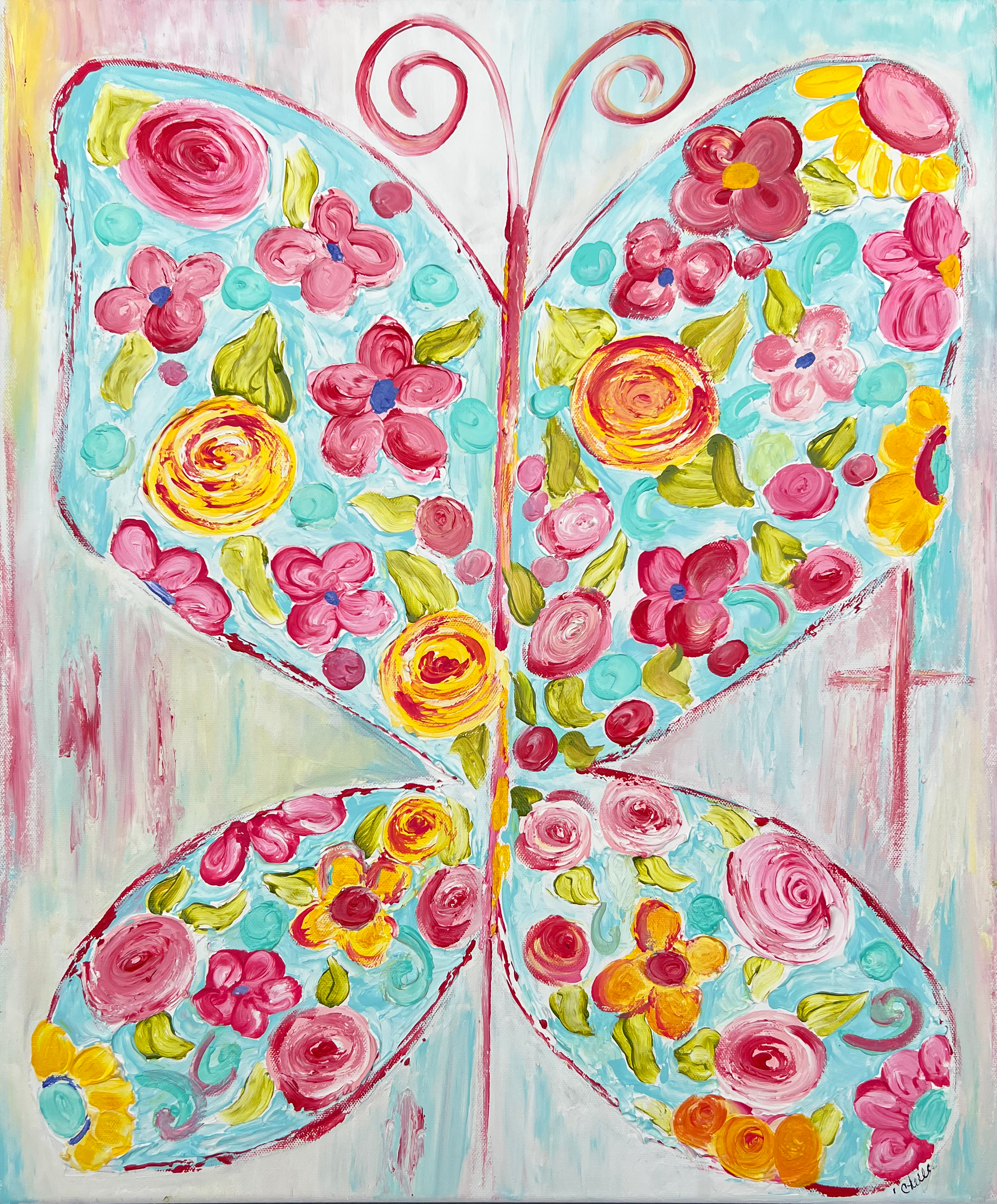 THE HAPPY BUTTERFLY FLORAL BUTTERFLY