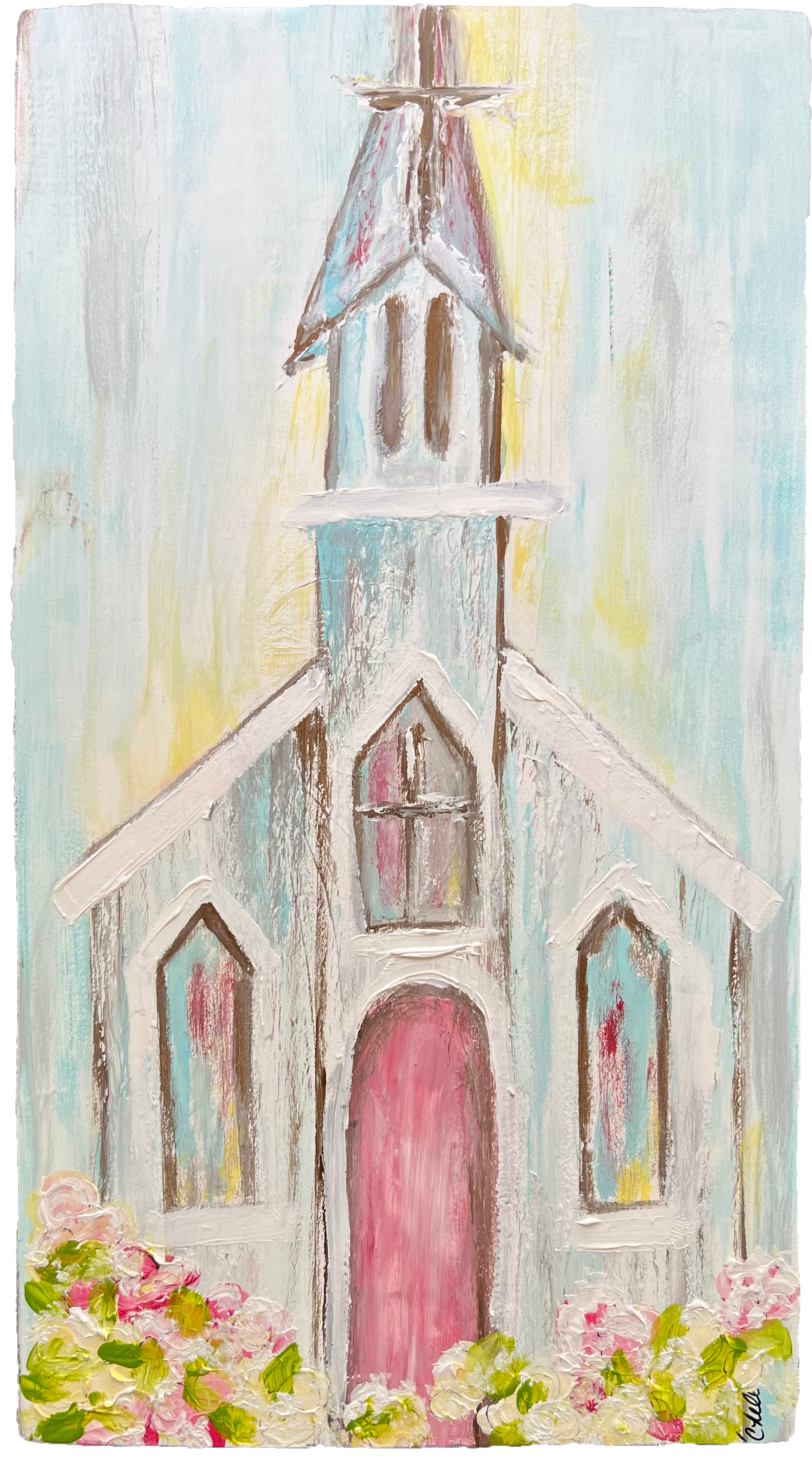 THE HAPPY BUTTERFLY CHAPEL WITH PINK DOOR