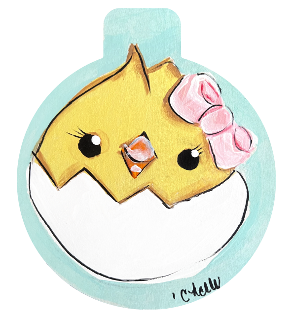 THE HAPPY BUTTERFLY CRACKED EGG WITH CHICK