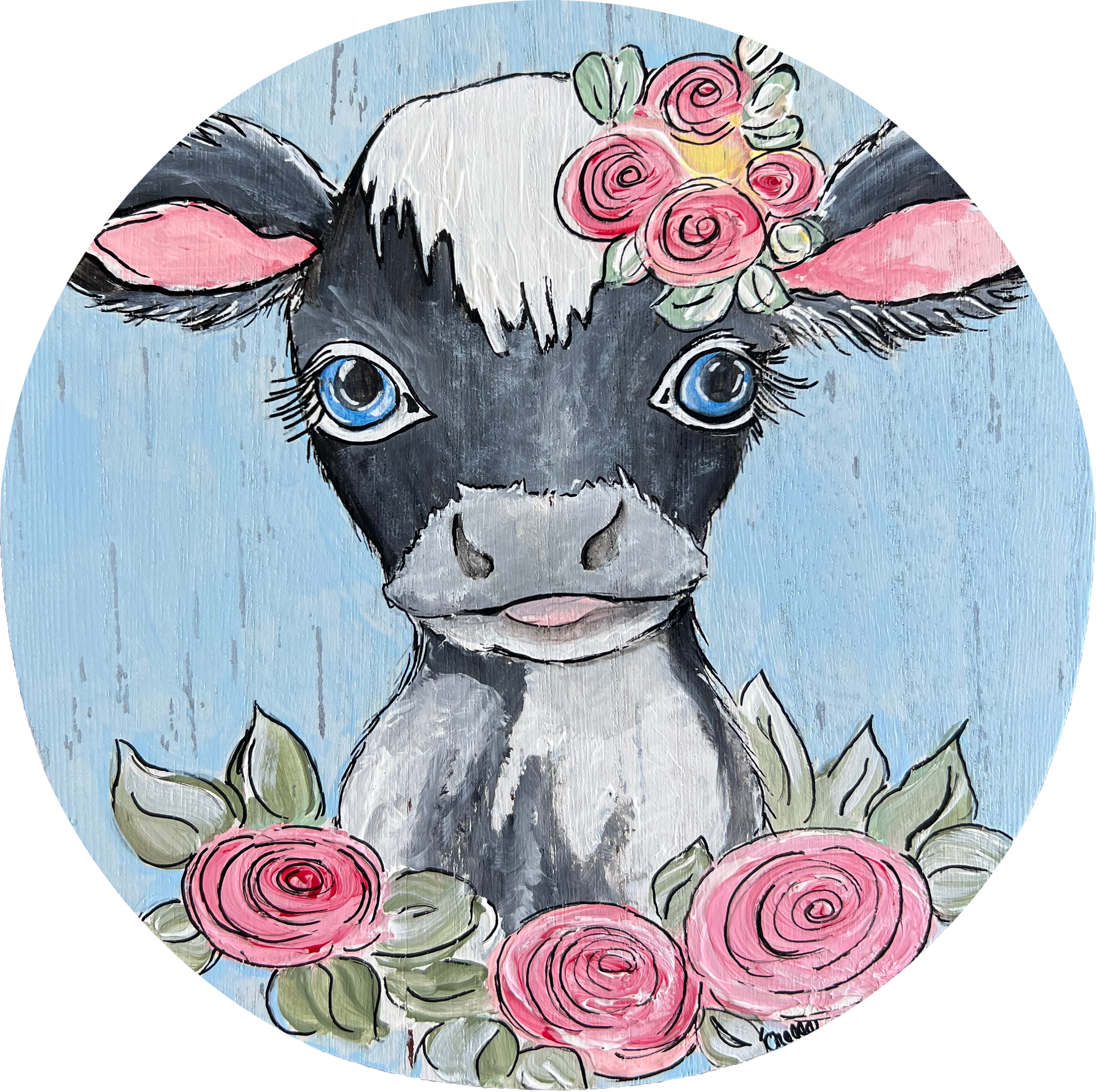 THE HAPPY BUTTERFLY CIRCLE WITH BABY COW