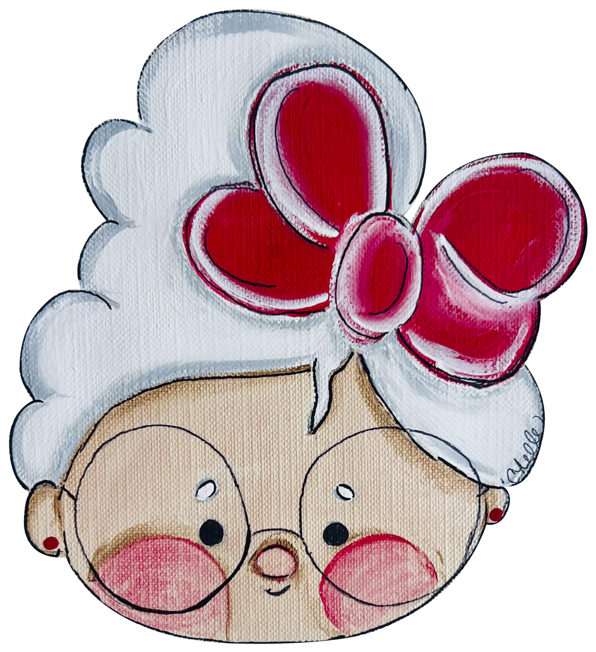 THE HAPPY BUTTERFLY MRS CLAUSE WITH RED BOW