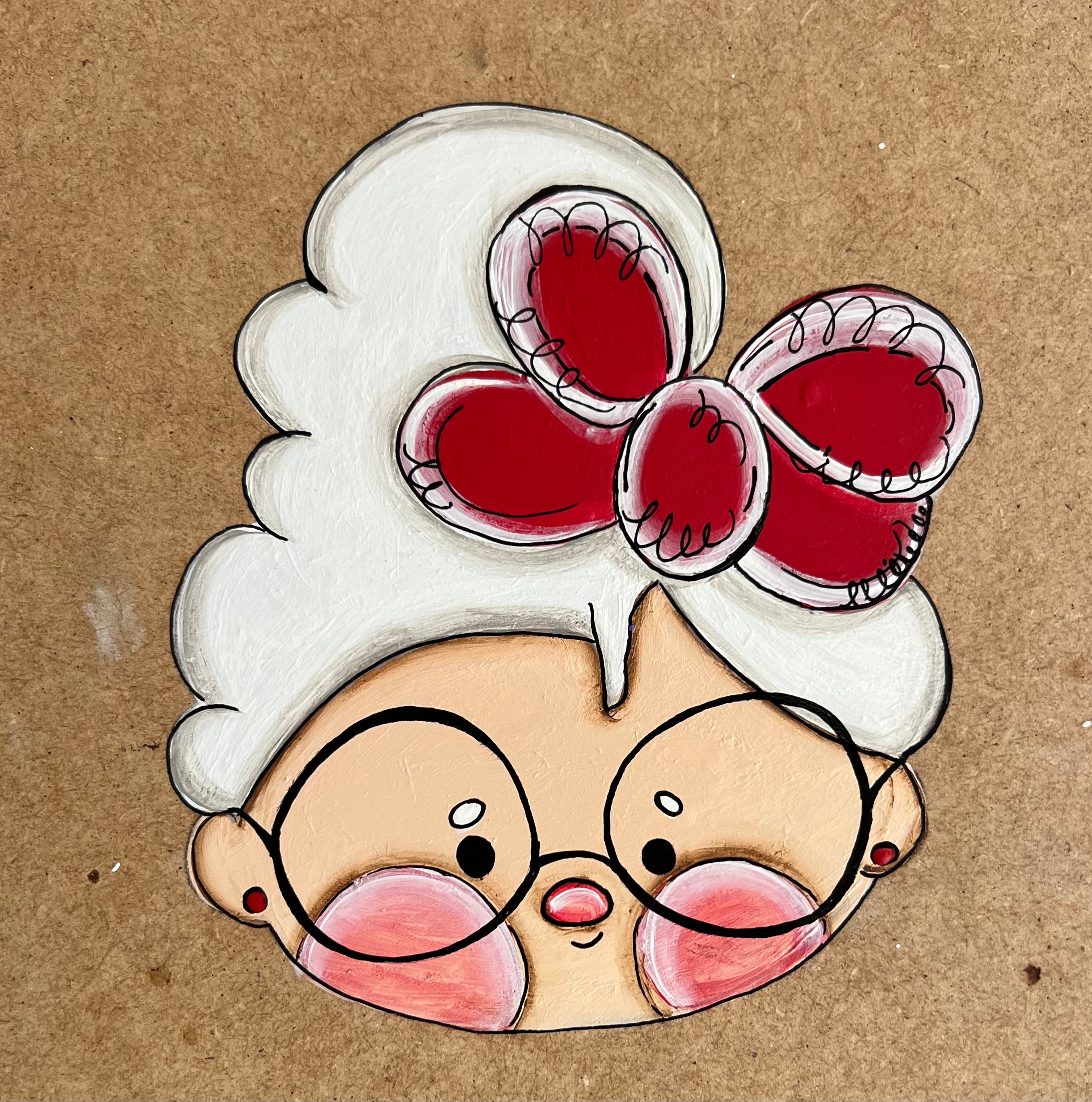 THE HAPPY BUTTERFLY MRS CLAUS WITH RED BOW